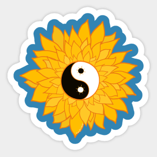 Peace Love & Sunflowers: YinYang Sticker